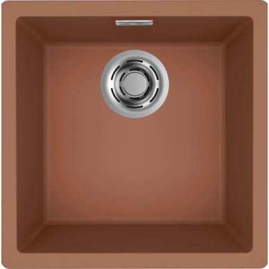 Granitinė plautuvė Elleci Zen Elite 102, molio K83, juodas ventilis