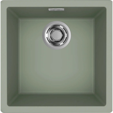 Granitinė plautuvė Elleci Zen Elite 102, žalsva K82, juodas ventilis Granitinė plautuvė Elleci Zen Elite 102, žalsva K82, juodas ventilis