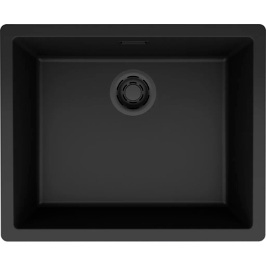Granitinė plautuvė Elleci Zen Elite 105, juoda K86, juodas ventilis LKZ10586BKM Granitinė plautuvė Elleci Zen Elite 105, juoda K86, juodas ventilis LKZ10586BKM