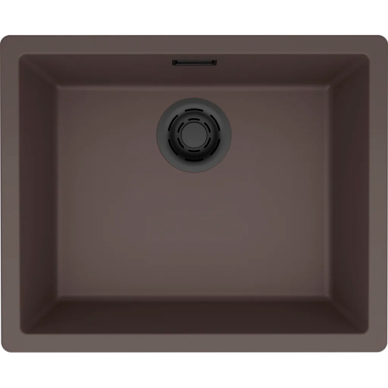 Granitinė plautuvė Elleci Zen Elite 105, ruda K87, juodas ventilis Granitinė plautuvė Elleci Zen Elite 105, ruda K87, juodas ventilis