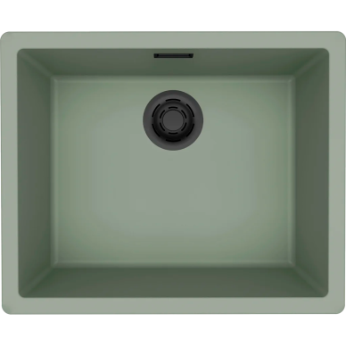 Granitinė plautuvė Elleci Zen Elite 105, žalsva K82, juodas ventilis Granitinė plautuvė Elleci Zen Elite 105, žalsva K82, juodas ventilis