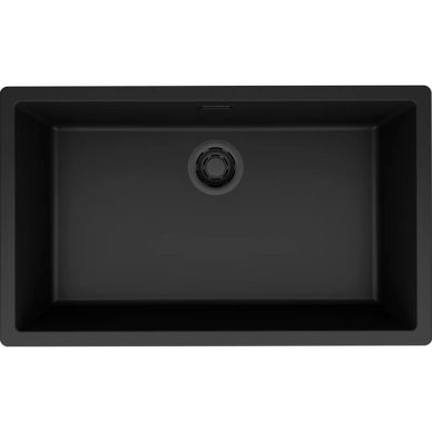 Granitinė plautuvė Elleci Zen Elite 130, juoda K86, juodas ventilis Granitinė plautuvė Elleci Zen Elite 130, juoda K86, juodas ventilis