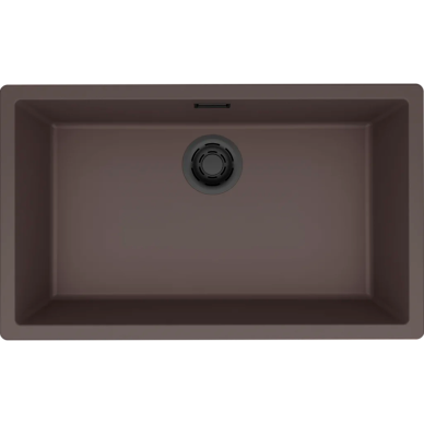 Granitinė plautuvė Elleci Zen Elite 130, ruda K87 juodas ventilis