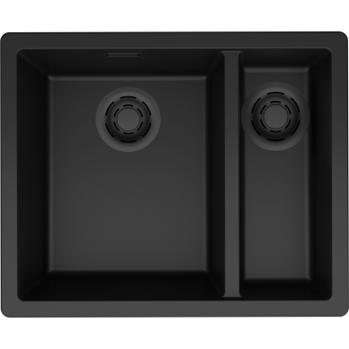Granitinė plautuvė Elleci Zen Elite 150, juoda K86, juodas ventilis Granitinė plautuvė Elleci Zen Elite 150, juoda K86, juodas ventilis