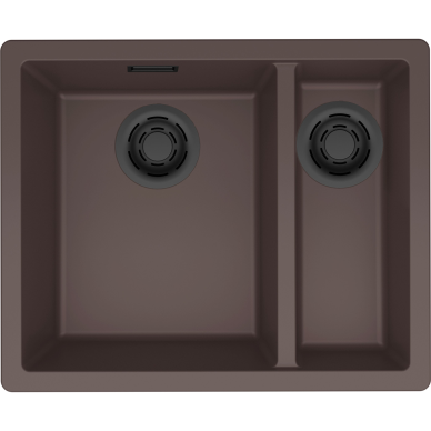 Granitinė plautuvė Elleci Zen Elite 150, ruda K87 , juodas ventilis Granitinė plautuvė Elleci Zen Elite 150, ruda K87 , juodas ventilis
