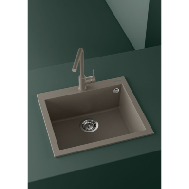 Granitinė plautuvė Elleci QUADRA 102 47.1x50.1 balta 68 1