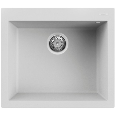 Granitinė plautuvė Elleci QUADRA 105 57x50 balta 68 Granitinė plautuvė Elleci QUADRA 105 57x50 balta 68