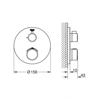 Grohe GROHTHERM termostatinis 1 taško maišytuvas 2