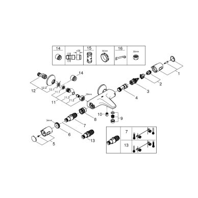 GROHE PRECISION TREND termostatinis vonios maišytuvas 5 GROHE PRECISION TREND termostatinis vonios maišytuvas 5