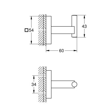 Grohe Start Cube kabliukas 2 Grohe Start Cube kabliukas 2