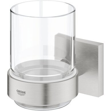 GROHE Start Cube QuickFix skaidri stiklinė su laikikliu 1
