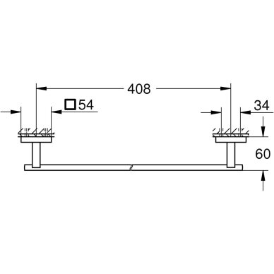 GROHE Start Cube rankšluosčių laikiklis (450mm) 2 GROHE Start Cube rankšluosčių laikiklis (450mm) 2