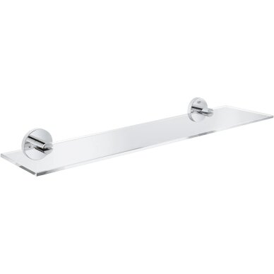 GROHE Start QuickFix stiklo lentynėlė su laikikliais (530mm) 1 GROHE Start QuickFix stiklo lentynėlė su laikikliais (530mm) 1