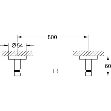 GROHE Start rankšluosčių laikiklis (854mm) 2