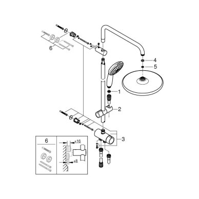 GROHE  VITALIO START SYSTEM 250 dušo sistema, blizgus chromas 4