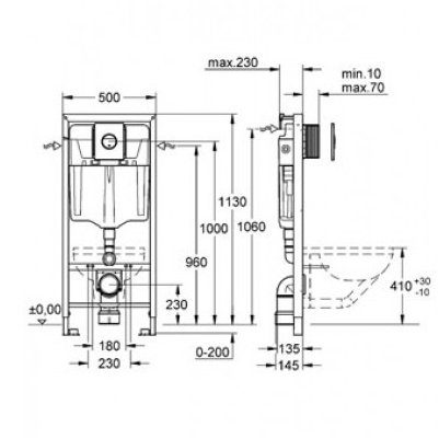 Grohe Rapid SL WC rėmas 3/6 ltr.; 1,13m (4 in 1) klavišas Nova Cosmopolitan, tvirtinimai, izoliacinė tarpinė 3 Grohe Rapid SL WC rėmas 3/6 ltr.; 1,13m (4 in 1) klavišas Nova Cosmopolitan, tvirtinimai, izoliacinė tarpinė 3