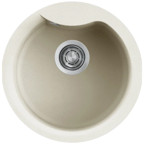 Granitinė plautuvė Elleci EGO ROUND Ø485mm, antikinė balta G62