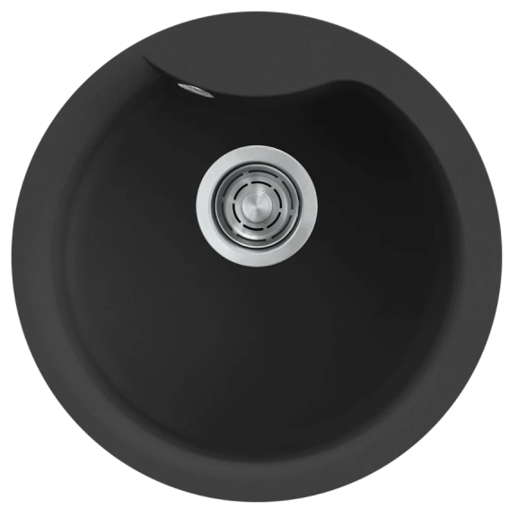 Granitinė plautuvė Elleci EGO ROUND Ø485mm, juoda G40