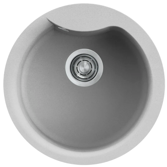Granitinė plautuvė Elleci EGO ROUND Ø485mm, šviesiai pilka M79