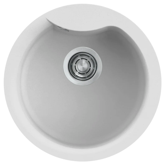Granitinė plautuvė EGO ROUND Ø485mm, balta G68 Granitinė plautuvė EGO ROUND Ø485mm, balta G68