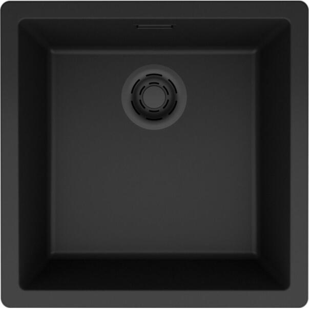 Granitinė plautuvė Elleci Zen Elite 102, juoda K86, juodas ventilis Granitinė plautuvė Elleci Zen Elite 102, juoda K86, juodas ventilis