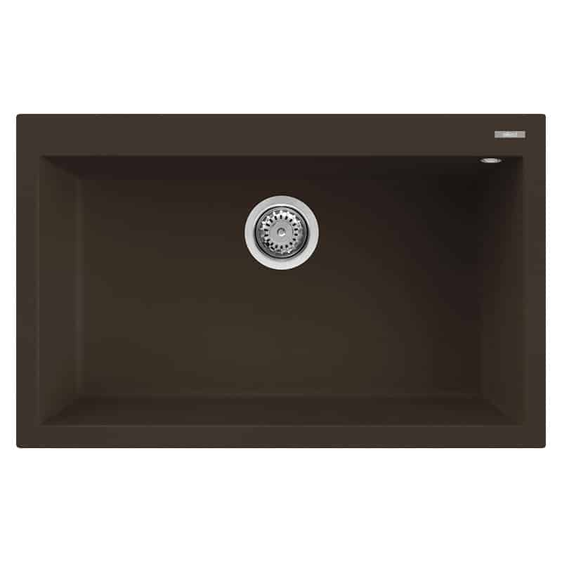Granitinė plautuvė Elleci QUADRA 130 790x500x217, Espresso G78