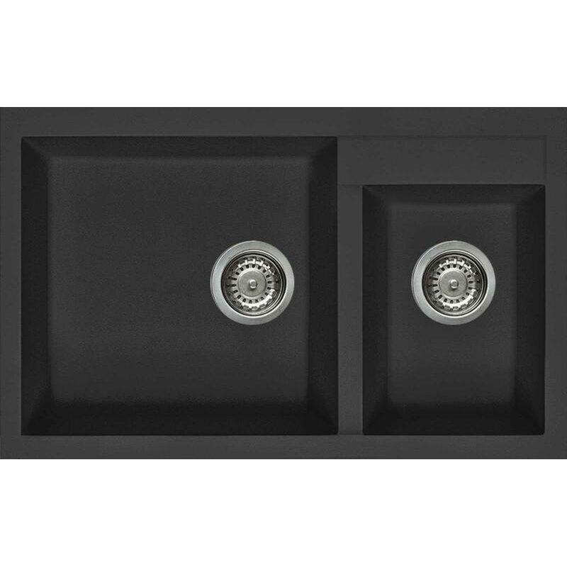 Granitinė plautuvė ELLECI QUADRA 440 815x500x231 , juoda G40 Granitinė plautuvė ELLECI QUADRA 440 815x500x231 , juoda G40