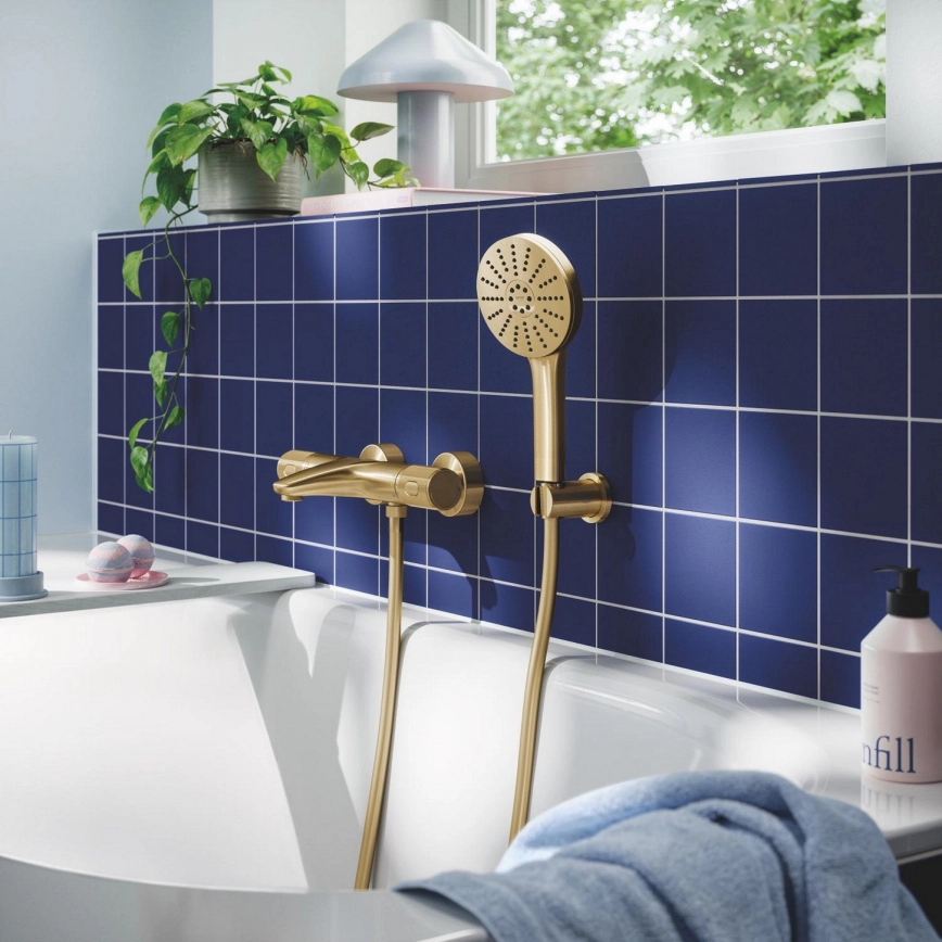 GROHE - Rankinė dušo galvutė VITALIO JOY+ 120 mm auksinė 1 GROHE - Rankinė dušo galvutė VITALIO JOY+ 120 mm auksinė 1