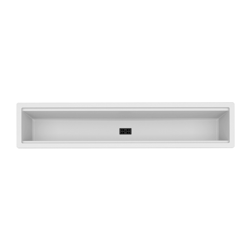 Granitinė plautuvė Elleci DIALOGO C86, 860x180x165, balta, K96, juodas ventilis Granitinė plautuvė Elleci DIALOGO C86, 860x180x165, balta, K96, juodas ventilis