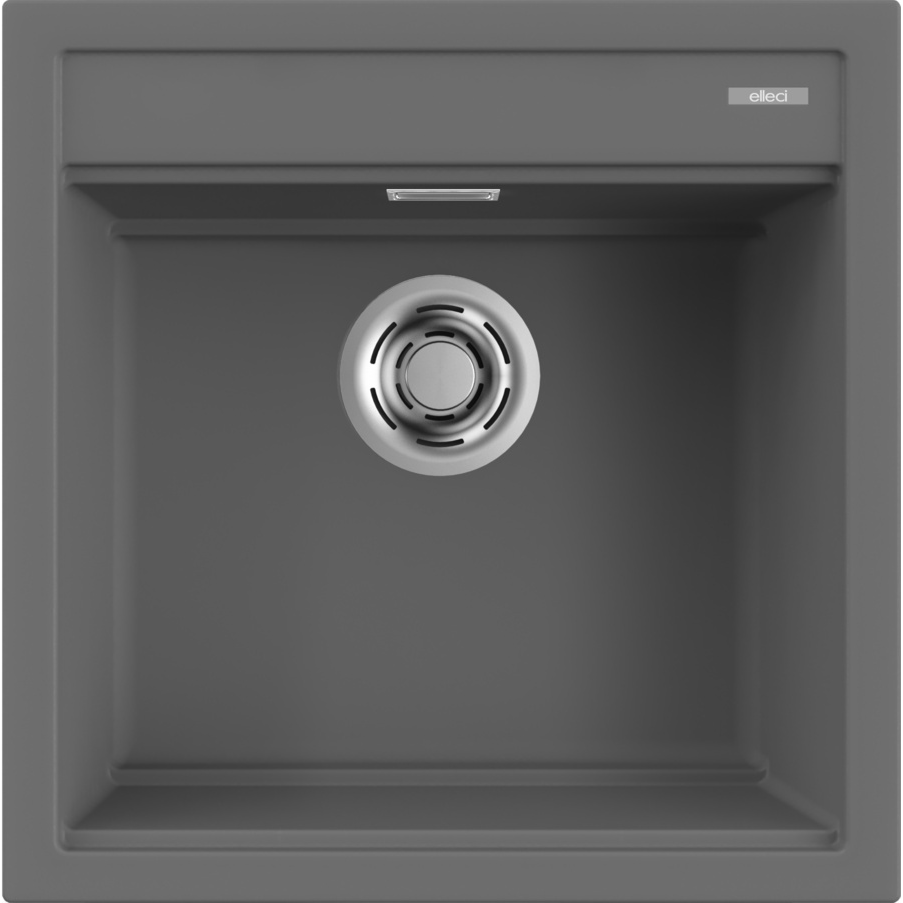 Granitinė plautuvė Elleci BEST 104 51x51cm pilka K99 Granitinė plautuvė Elleci BEST 104 51x51cm pilka K99