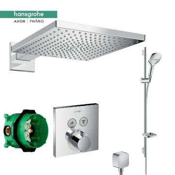 Hansgrohe Raindance Select E potinkinis termostatinis dušo komplektas Hansgrohe Raindance Select E potinkinis termostatinis dušo komplektas