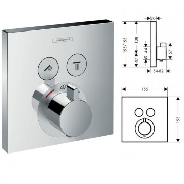 Hansgrohe Raindance Select E potinkinis termostatinis dušo komplektas 3