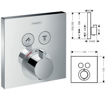 Hansgrohe Raindance Select E potinkinis termostatinis dušo komplektas 3 Hansgrohe Raindance Select E potinkinis termostatinis dušo komplektas 3