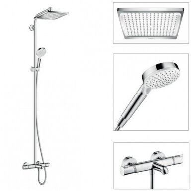Hansgrohe Crometta E 240 1jet termostatinė dušo sistema su snapu