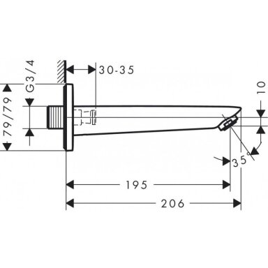 Hansgrohe potinkinis snapas Talis E, Logis Hansgrohe potinkinis snapas Talis E, Logis