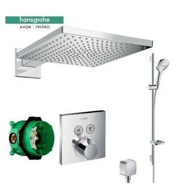 Hansgrohe Raindance Select E potinkinis termostatinis dušo komplektas Hansgrohe Raindance Select E potinkinis termostatinis dušo komplektas