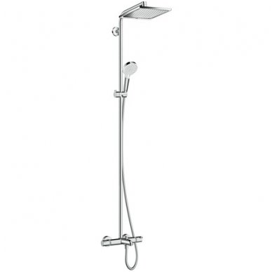 Hansgrohe Crometta E 240 1jet termostatinė dušo sistema su snapu Hansgrohe Crometta E 240 1jet termostatinė dušo sistema su snapu