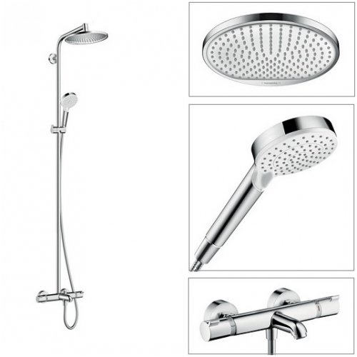 Hansgrohe Crometta S 240 1jet termostatinė dušo sistema su snapu 2 Hansgrohe Crometta S 240 1jet termostatinė dušo sistema su snapu 2