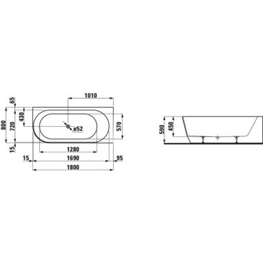 Į dešinįjį kampą montuojama asimetrinė vonia Laufen PRO, pagaminta iš kompozicinės medžiagos 'MARBOND', su atrama, su L formos uždengimu Į dešinįjį kampą montuojama asimetrinė vonia Laufen PRO, pagaminta iš kompozicinės medžiagos 'MARBOND', su atrama, su L formos uždengimu