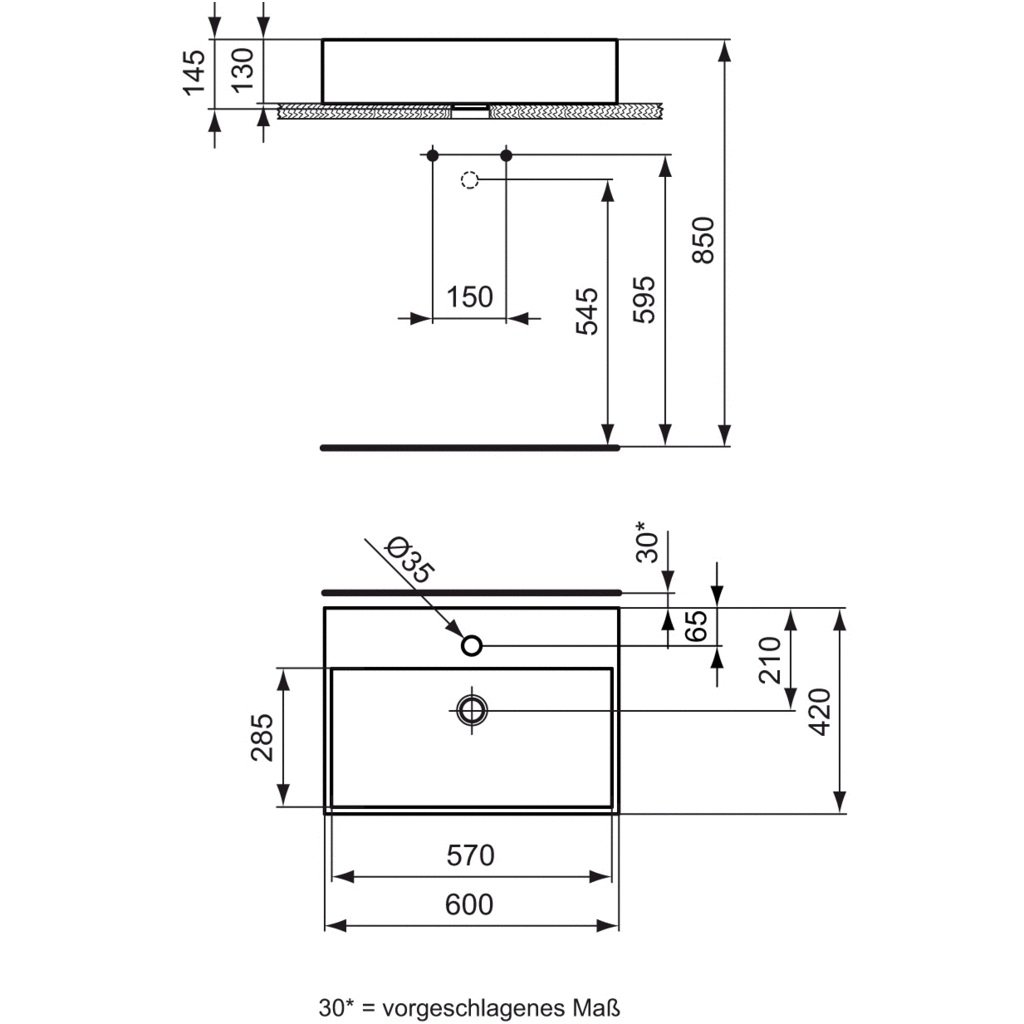 Ideal Standard Strada pastatomas praustuvas su skyle maišytuvui 5 Ideal Standard Strada pastatomas praustuvas su skyle maišytuvui 5