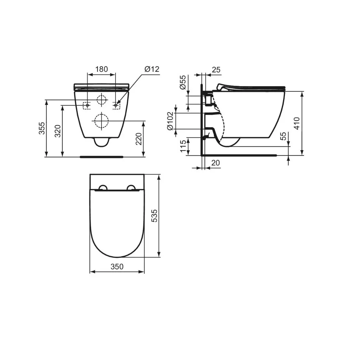 Ideal Standard i.life O pakabinamas WC su Soft Close sėdyne ir PROSYS 120 potinkinis WC rėmas su Oleas M2 baltos spalvos nuleidimo mygtuku 9 Ideal Standard i.life O pakabinamas WC su Soft Close sėdyne ir PROSYS 120 potinkinis WC rėmas su Oleas M2 baltos spalvos nuleidimo mygtuku 9