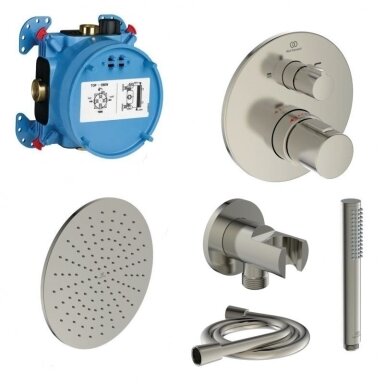 Ideal Standard Ceratherm T100 potinkinės termostatinės sistemos komplektas, silver storm spalva Ideal Standard Ceratherm T100 potinkinės termostatinės sistemos komplektas, silver storm spalva