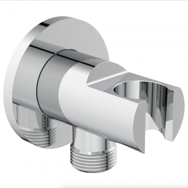 Ideal Standard dušo žarnos pajungimo alkūnė su laikikliu BC807AA Ideal Standard dušo žarnos pajungimo alkūnė su laikikliu BC807AA