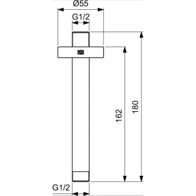 Ideal Standard Idealrain tvirtinimas iš lubų dušo galvai, 150 mm, chromas - B9446AA Ideal Standard Idealrain tvirtinimas iš lubų dušo galvai, 150 mm, chromas - B9446AA