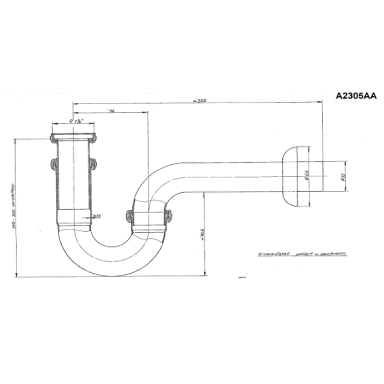 Ideal Standard praustuvo sifonas G1 1/4, chromuotas - A2305AA Ideal Standard praustuvo sifonas G1 1/4, chromuotas - A2305AA