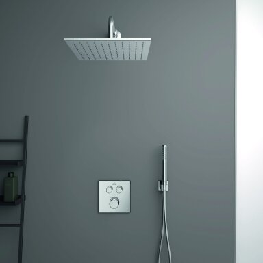 Ideal Standard Idealrain Cube kvadratinė 300x300 mm dušo galva, 12 l/min, chromas - A5805AA Ideal Standard Idealrain Cube kvadratinė 300x300 mm dušo galva, 12 l/min, chromas - A5805AA