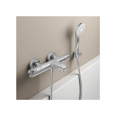 Ideal Standard Ceratherm T50 termostatinis vonios ir dušo maišytuvas su laikikliu ir rankine Evo dušo galva, chromas -A7696AA 1 Ideal Standard Ceratherm T50 termostatinis vonios ir dušo maišytuvas su laikikliu ir rankine Evo dušo galva, chromas -A7696AA 1