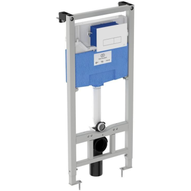 Ideal Standard i.life O pakabinamas WC su Soft Close sėdyne ir PROSYS 120 potinkinis WC rėmas su Oleas M2 baltos spalvos nuleidimo mygtuku 3