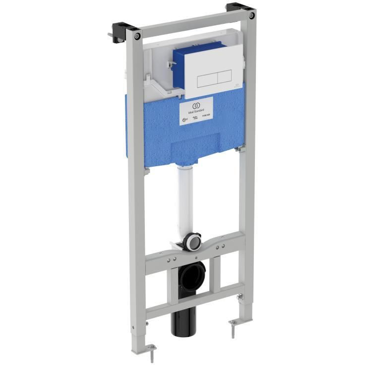 Ideal Standard i.life O pakabinamas WC su Soft Close sėdyne ir PROSYS 120 potinkinis WC rėmas su Oleas M2 baltos spalvos nuleidimo mygtuku 3