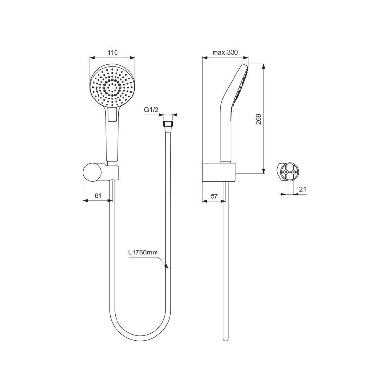 Ideal Standard Ceratherm Navigo potinkinė termostatinė sistema 9 Ideal Standard Ceratherm Navigo potinkinė termostatinė sistema 9